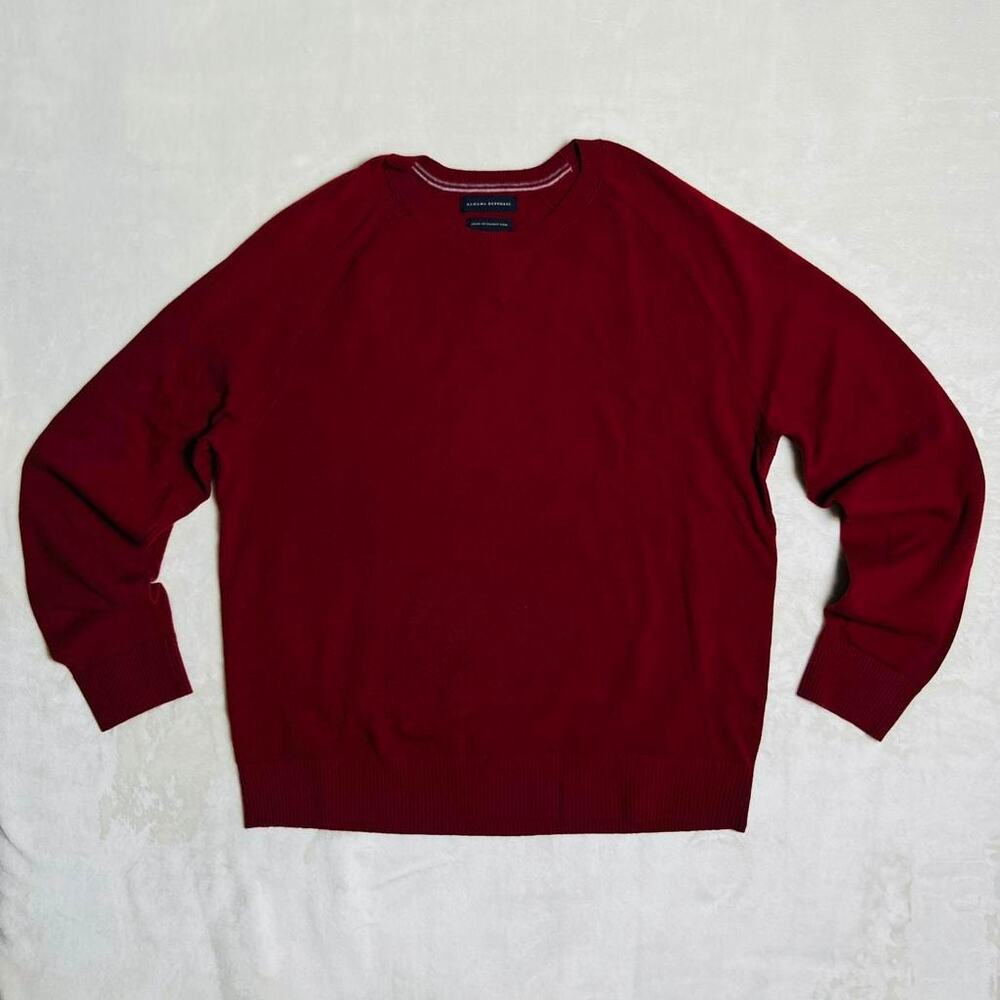 Banana Republic Fine Italian Yarn Sweater Men's XL Crimson Merino Wool Pullover